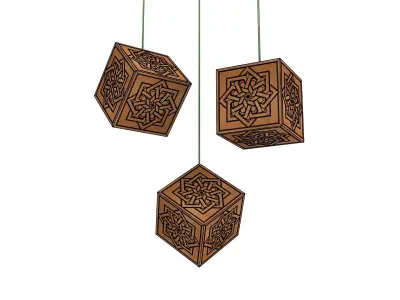 luster   decorated with it geometric decoration 3D model