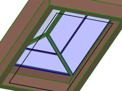 Pyramid shaped Skylight 3D model