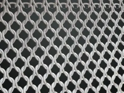 Silver Metal Weave Transparent PBR Seamless Texture