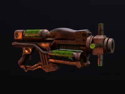 Sci-Fi Bio-Wep Remake Low-poly 3D model