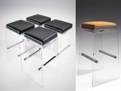 Waterfall Barstool 3D model