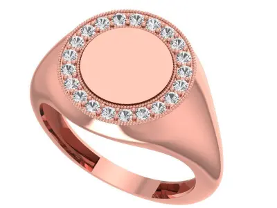 Solitaire Women Light Weight Band Ring 3D print model 42