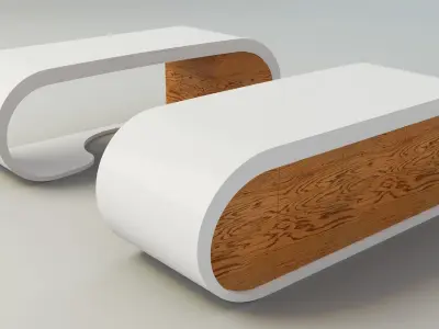 Goggle Desk Low-poly 3D model