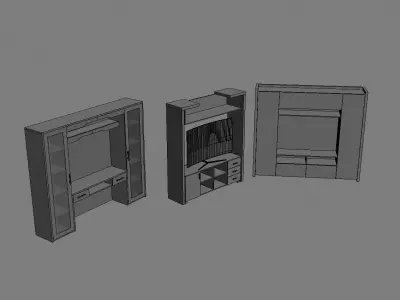 closet library komod h07 3D model