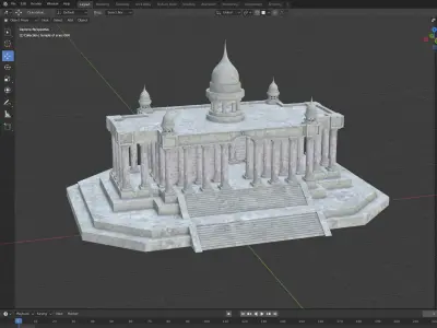 Aries Temple Low-poly 3D model