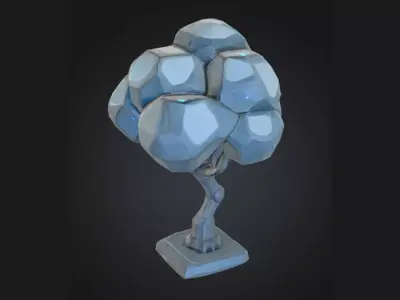 Stylized 3D Tree  Low Poly  Low-poly 3D model