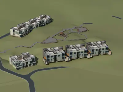 Architecture residential development 3D model