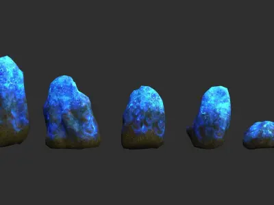 Rock Set 03 - Magic Low-poly 3D model