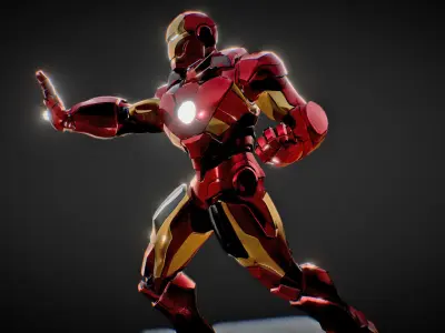 Ironman Low poly -Game Ready avengers iron man Low-poly 3D model