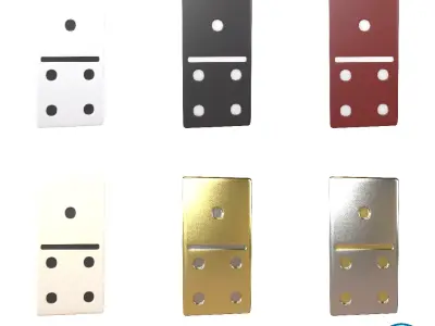 Dominoes V2 Pack 01 Low-poly 3D model