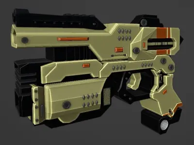 3D Sci-fi weapon Low-poly 3D model