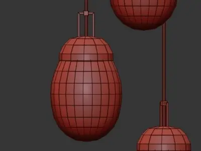 Mendocino Glass Pendant 3D model