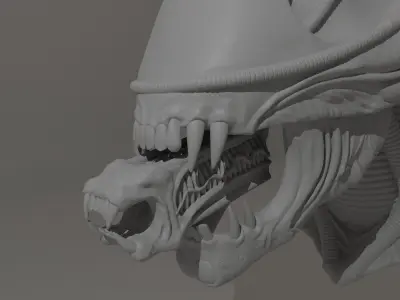 Aliens 1986 Screen Accurate Alien Warrior Head 3D Model 3D print model