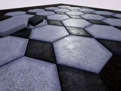 Paver 3D Model and 4K Textures Low-poly 3D model