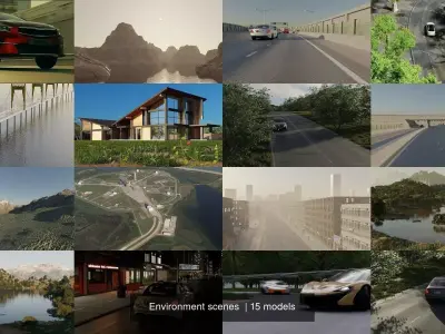 Environment scenes  3D Model Pack
