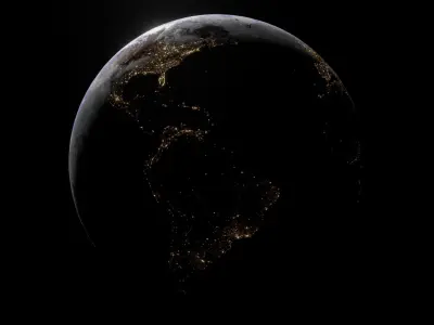 Earth - made in Blender  Low-poly 3D model