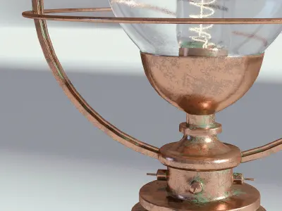 Copper Bulb Lamp 3D model