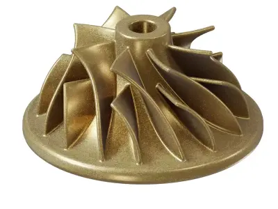 Brass Centrifugal Pump Impeller 3D model