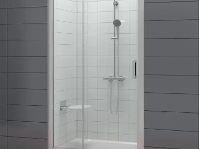 Set of shower doors RAVAK set 52 3D model