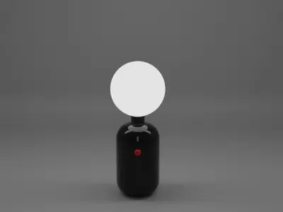 Table Lamp -  color - Black-Gold 3D model