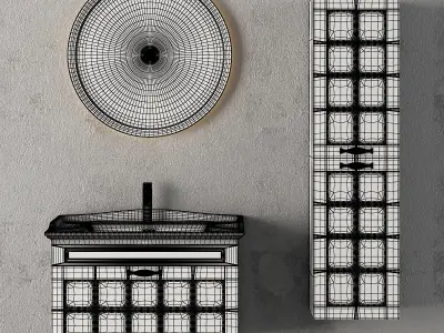 Modern Bathroom Cabinet  No  078 3D model