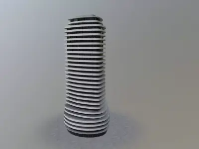 London Lombard Tower Low-poly 3D model