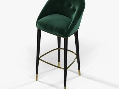 Brabbu Malay bar chair 3D model