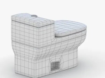 1527 - Toilet Low-poly 3D model