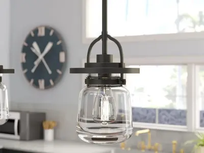 Coburn 1 - Light Single Jar Pendant 3D model