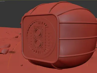 Module Landed on Moon surface   3D model