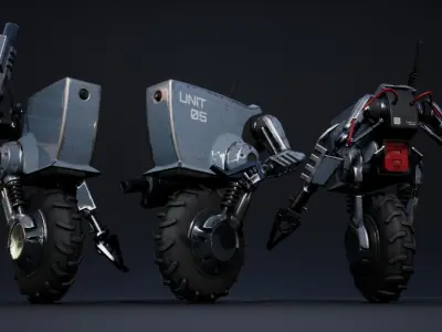 Droid Outlander - Game Ready Low-poly 3D model