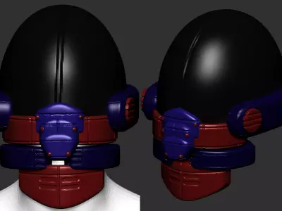 helmet high poly sculpt 3d printable ver 7 3D model 3D model 95