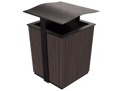 Street Trash Bin V1 Low-poly 3D model