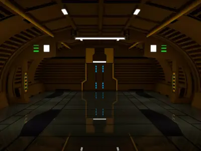 Sci Fi Interior 3D model 44