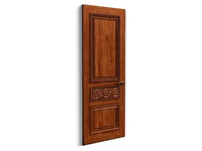 Door0010 carved wooden door with ornate carvings 3D model