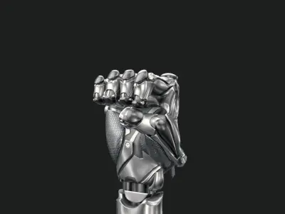 Cybernetic - Robotic hand Low-poly 3D model