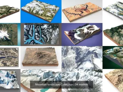 Mountain landscape Collection 3D Model Pack