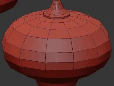 Vilmar pendant light with five glass globes hanging from ceiling 3D model