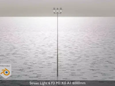 Street Light 6 F3 M1 K0 A1 6000mm Low-poly 3D model