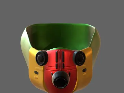Gas mask helmet 3d model scifi Low-poly  Low-poly 3D model 215