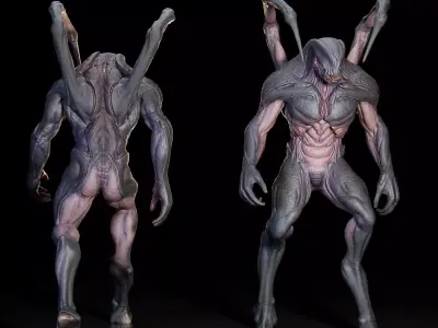 Alien Hunter Ue Unity Low-poly 3D model