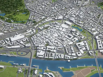 Arnhem  Low-poly 3D model