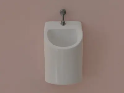 Urinal on wall Free 3D model