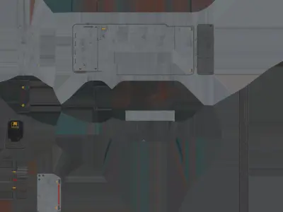 Sci Fi Aircon Vent PBR 4K Low-poly 3D model