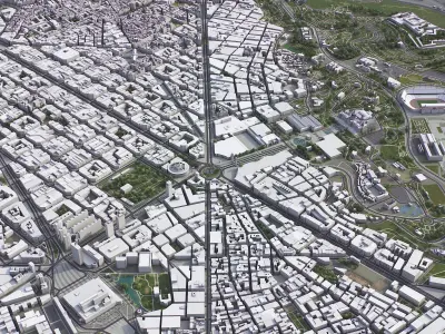 Barcelona - City 3D Model Low-poly 3D model