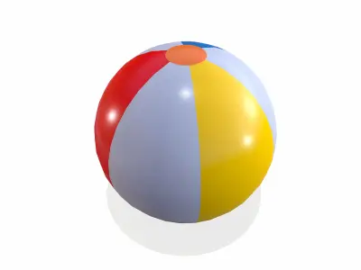  Beach Ball Low-poly PBR 