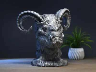 Lucifer demon beast Lucifer bust Perfect Gamer Gift 3D print model