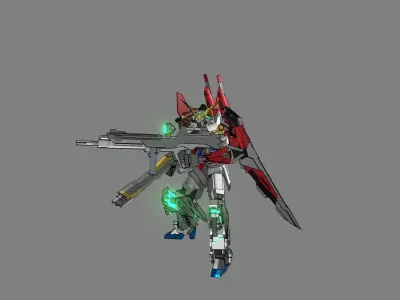 Attacker Gundam B 21 3D model