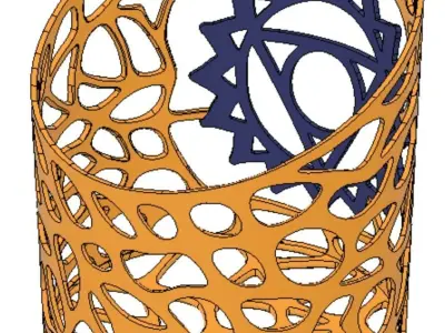 Throat Chakra Glass Vase Holder 3D print model