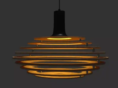 light pendant with circular shape 3D model
